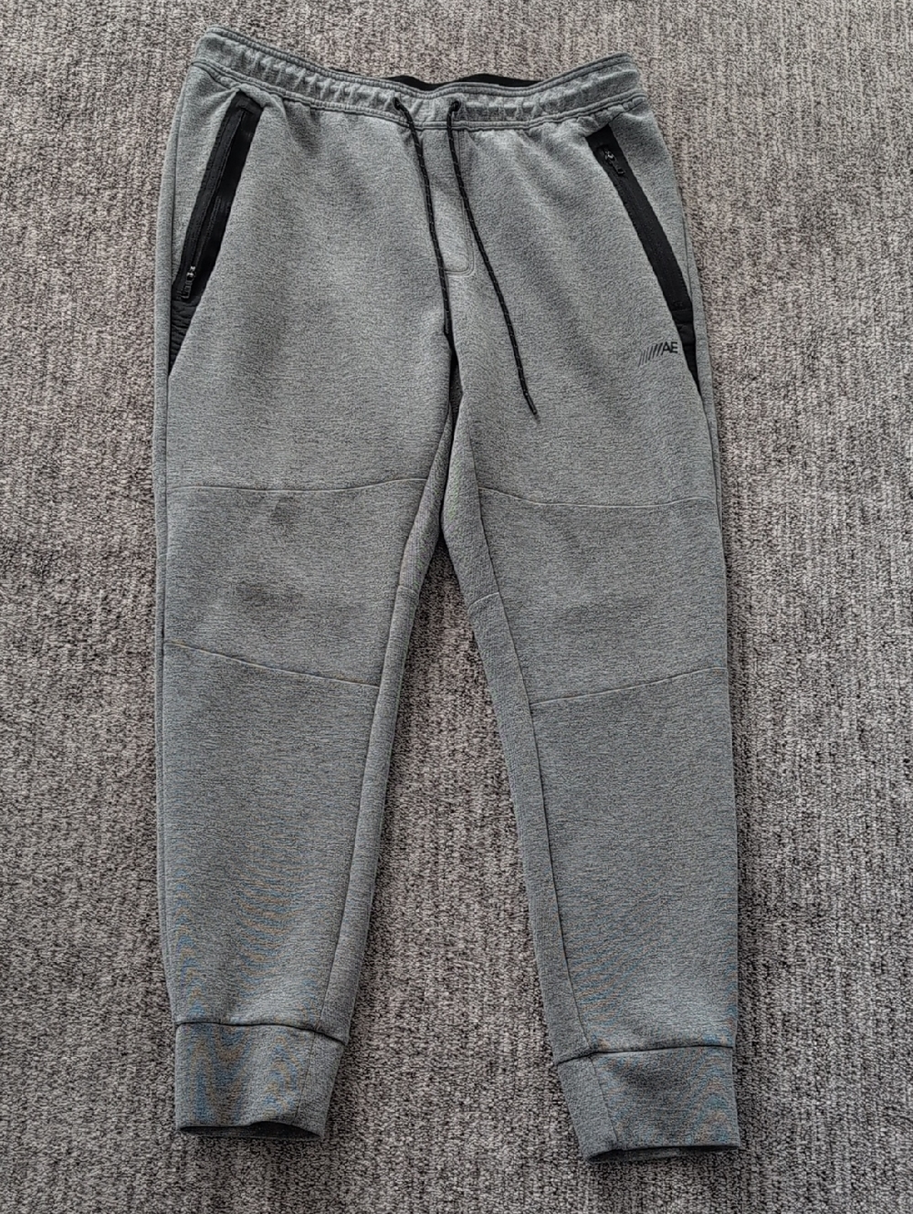American Eagle Outfitters Gray Zippered Jogger Sweatpants